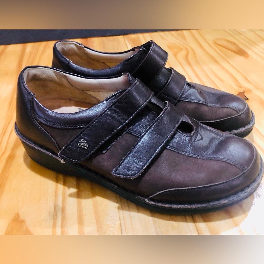 FINN COMFORT WOMEN'S BROWN LEATHER SHOES MADE IN GERMANY SZ 6.5 US/37EU